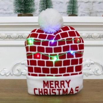 Luminous Cartoon Pattern Christmas Hat - LED Knit Cap for All Ages