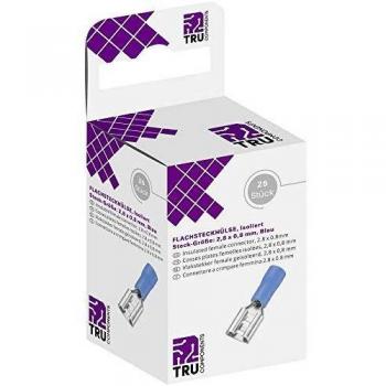 TRU COMPONENTS Blue Blade Receptacle Set, 2.80 mm Width, 0.80 mm Thickness